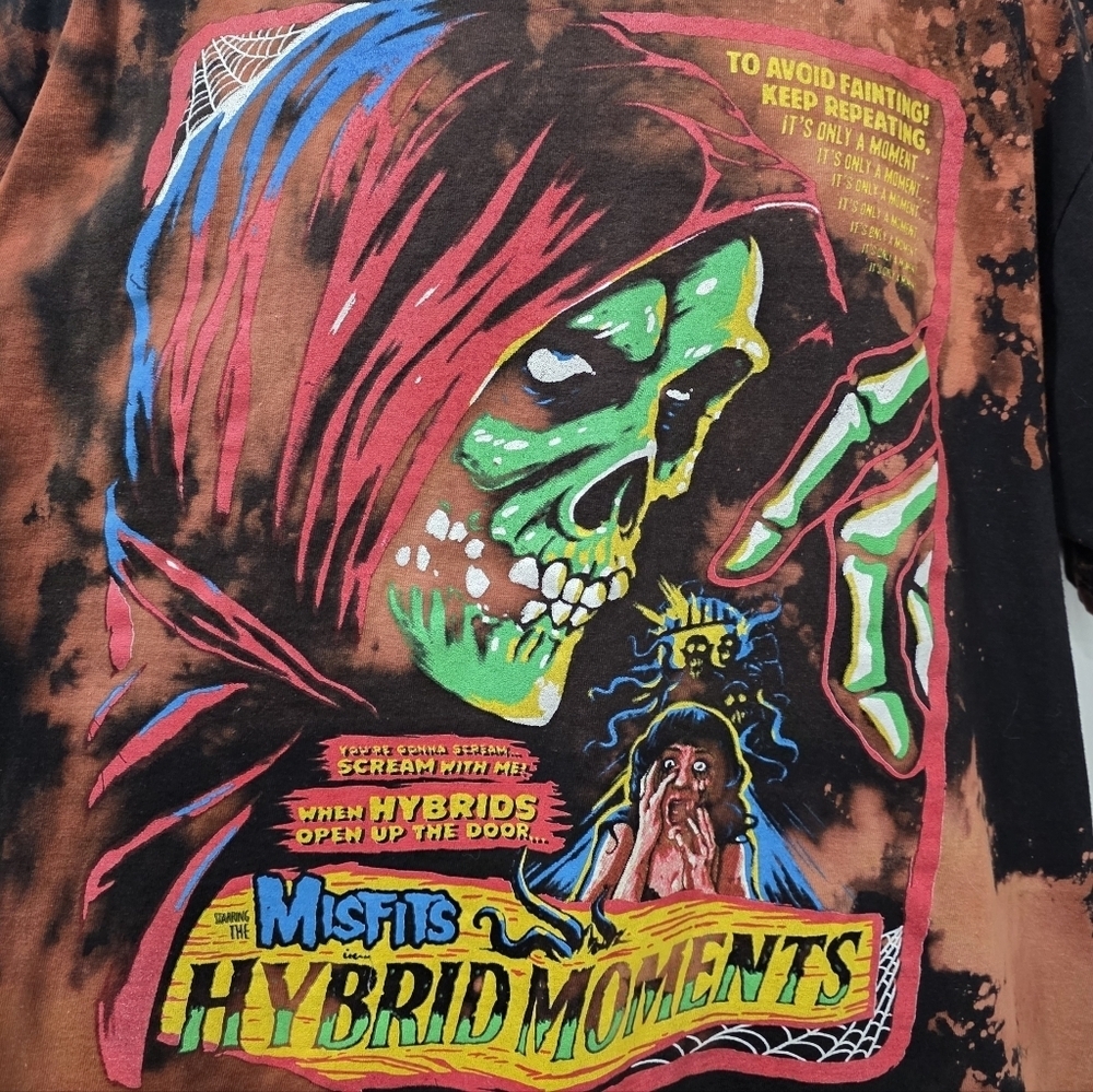 MISFITS Hybrid Moments Tie-Dye Graphic TShirt Upcycled Size M - Picture 4 of 11